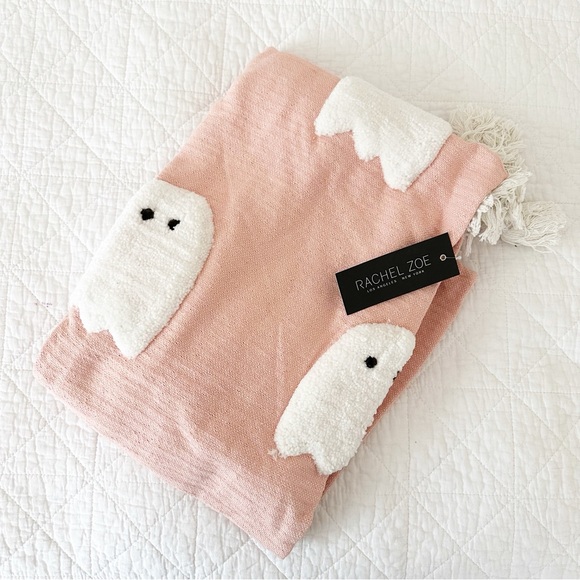 Rachel Zoe Other - NEW RACHEL ZOE Ghost Throw Blanket Pink Coral NWT
